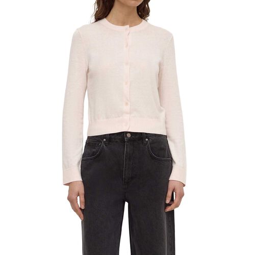 Assembly Label Orina Cotton Cashmere Cardigan Soft Rose